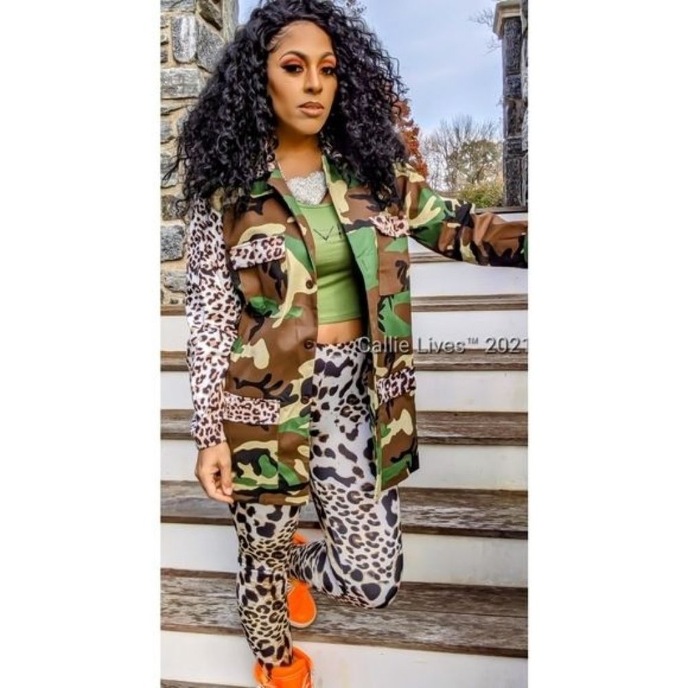 MIZ Camo Happy Color: Camouflage Cheetah Neon Orange Utility BlazeR XL - Picture 3 of 13